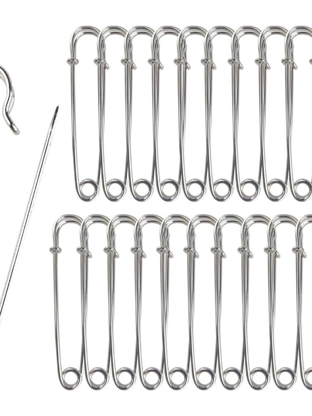 Safety Pins Extra Large Heavy Duty - 22PCS 3Inch Blanket Pins, Strong & Sturdy B